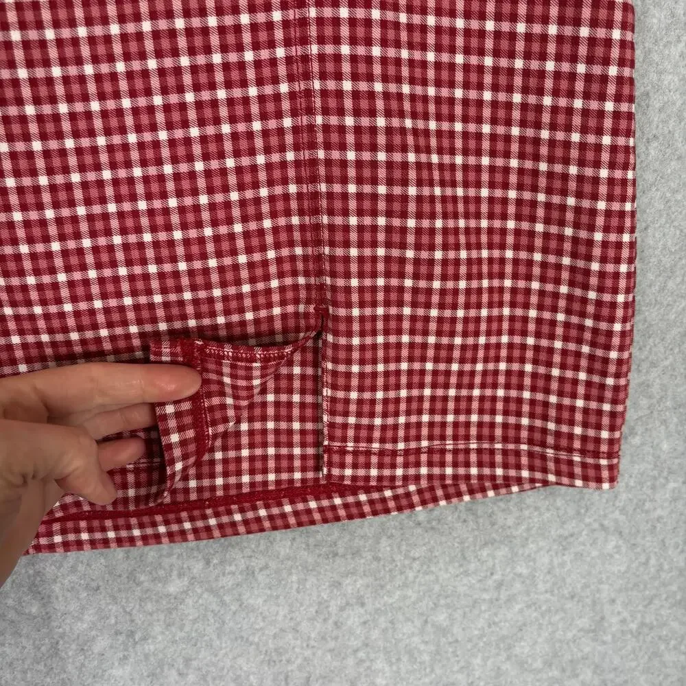 Y2K Hollister Skirt Large Mini Plaid School Academia Cute Girly Cherry‎ Cottage